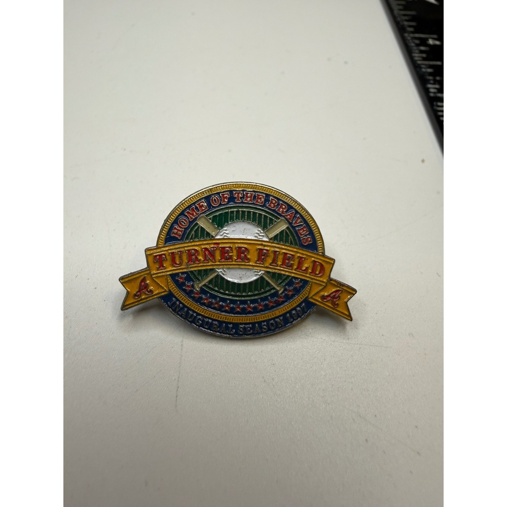 Atlanta Braves Turner Field Inaugural Season 1997 Pin Peter David MLB Baseball